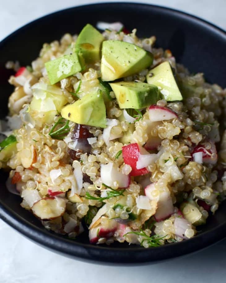 Lunch Recipe Golden Quinoa Salad with Lemon, Dill & Avocado The Kitchn