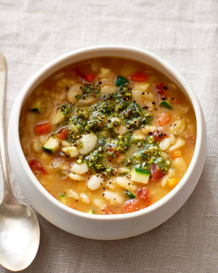 Slow Cooker Butter Bean Minestrone | The Kitchn