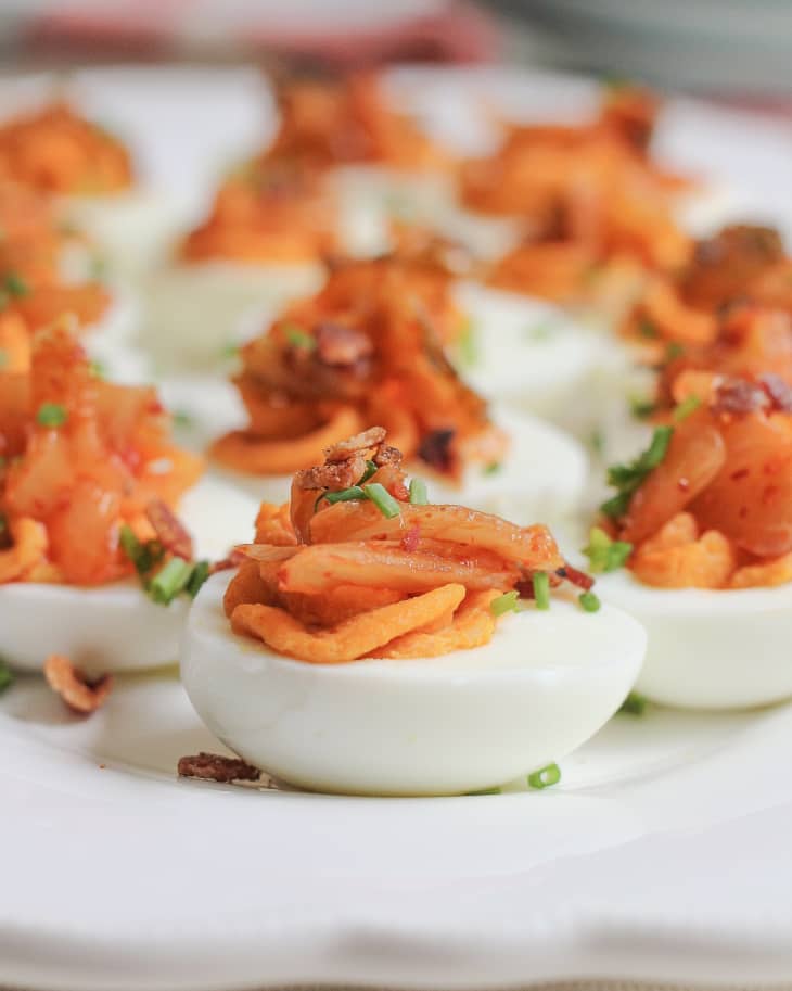 Recipe Kimchi Deviled Eggs The Kitchn