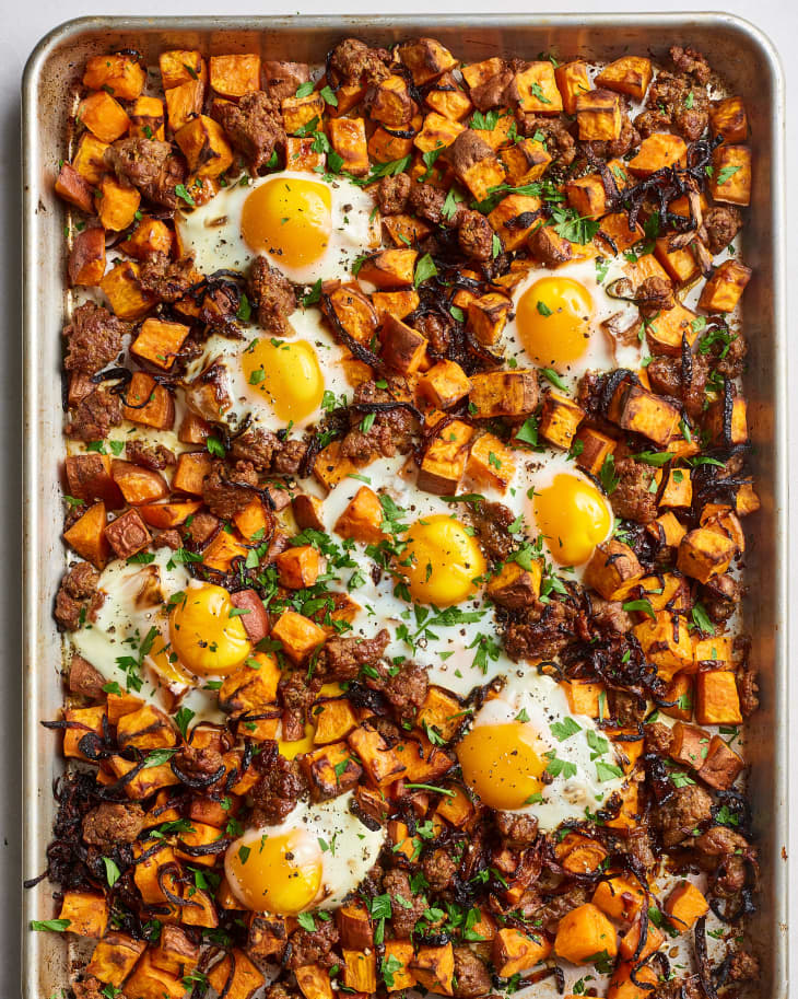 Sweet Potato Hash with Sausage & Eggs The Kitchn