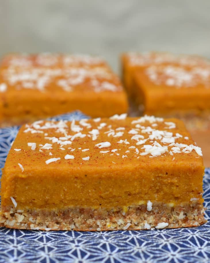 NoBake Recipe GlutenFree and Vegan ChaiSpiced Pumpkin Bars The Kitchn
