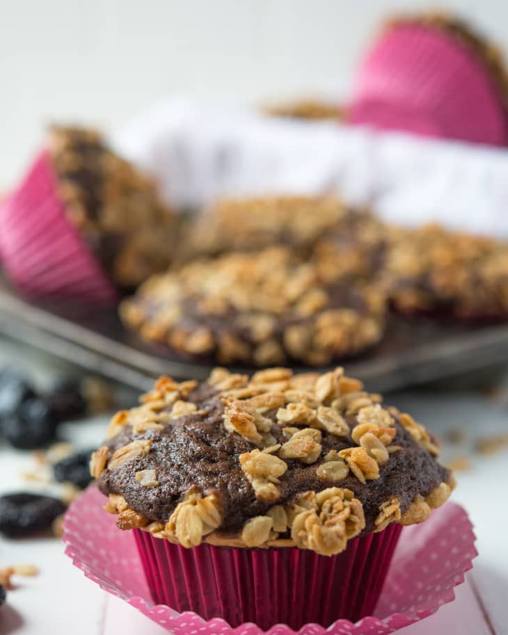 Recipe ChocolateCherry Granola Muffins The Kitchn