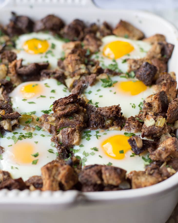 Recipe: Thanksgiving Stuffing Breakfast Strata | The Kitchn