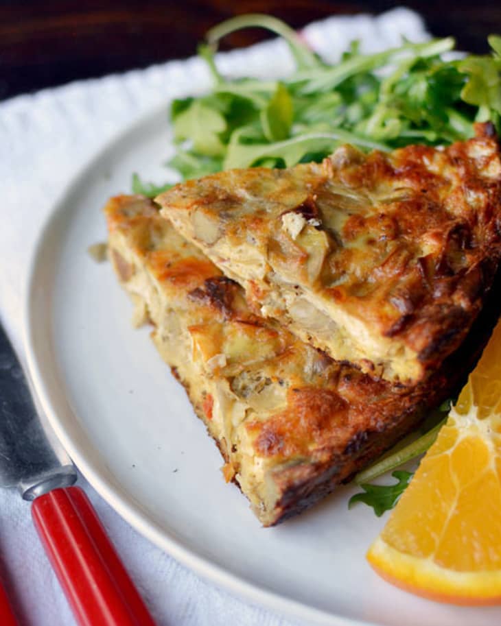 MakeAhead Recipe Sausage, Artichoke & Goat Cheese Egg Bake The Kitchn