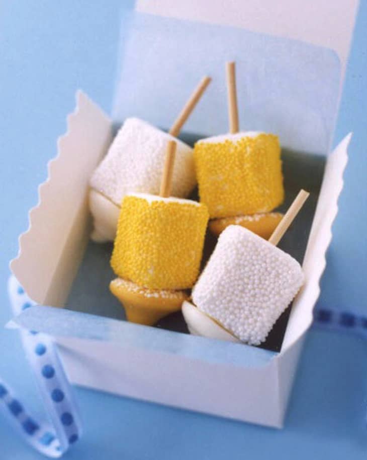 Edible Craft Marshmallow Dreidels for HanukkahMartha Stewart Kids