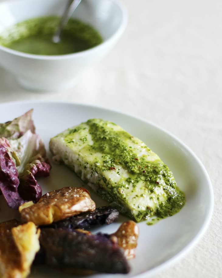 Recipe Baked Halibut with Chimichurri The Kitchn