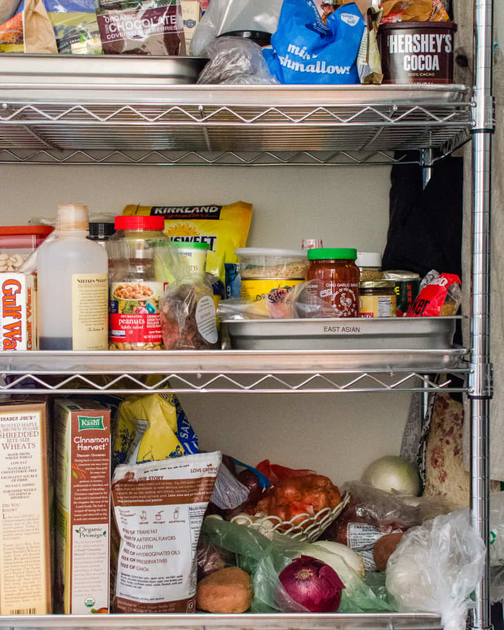 Pantry Organization Tip Use Sheet Pans & Hotel Pans to Hold Ingredients The Kitchn