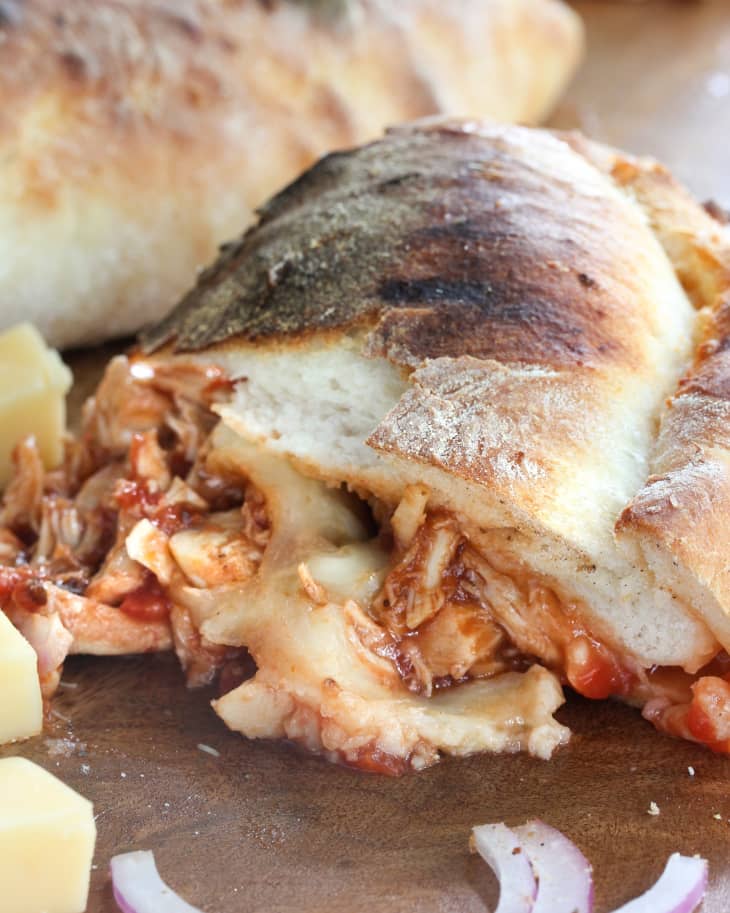 Recipe Cheesy BBQ Chicken Calzone The Kitchn