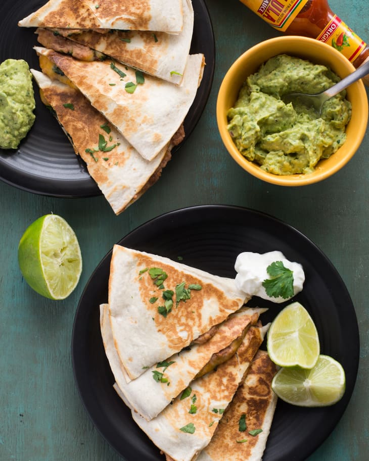 Recipe Spinach and Refried Bean Quesadillas The Kitchn