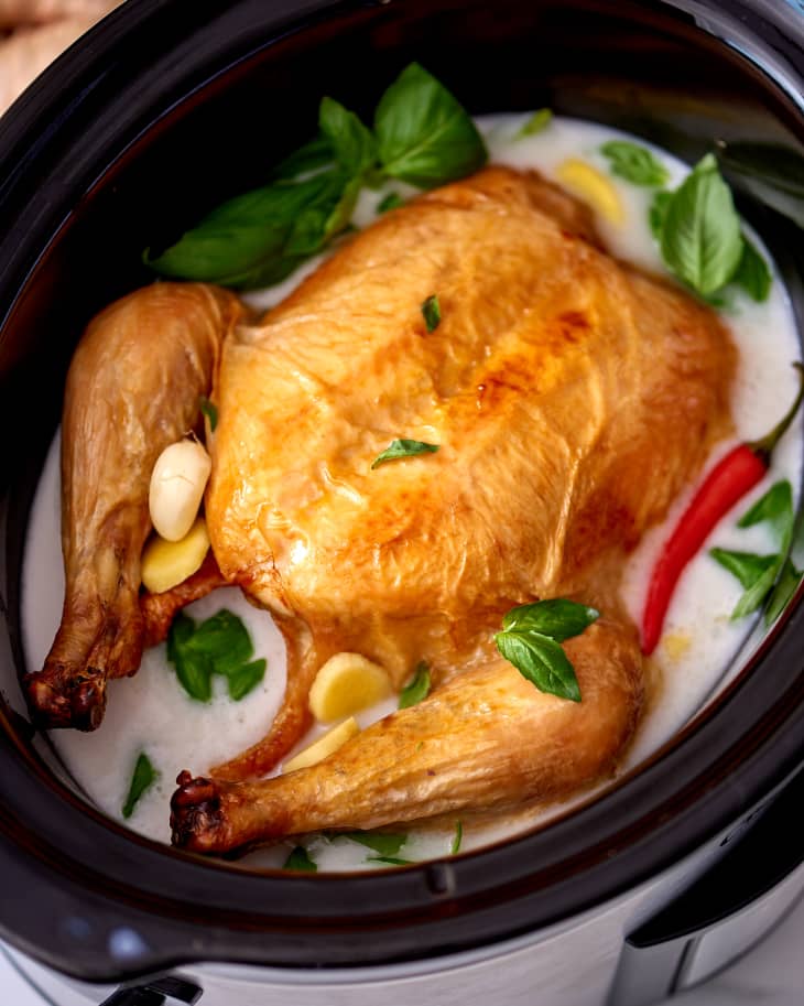 How To Cook a Whole Chicken in Coconut Milk in the Slow Cooker The Kitchn