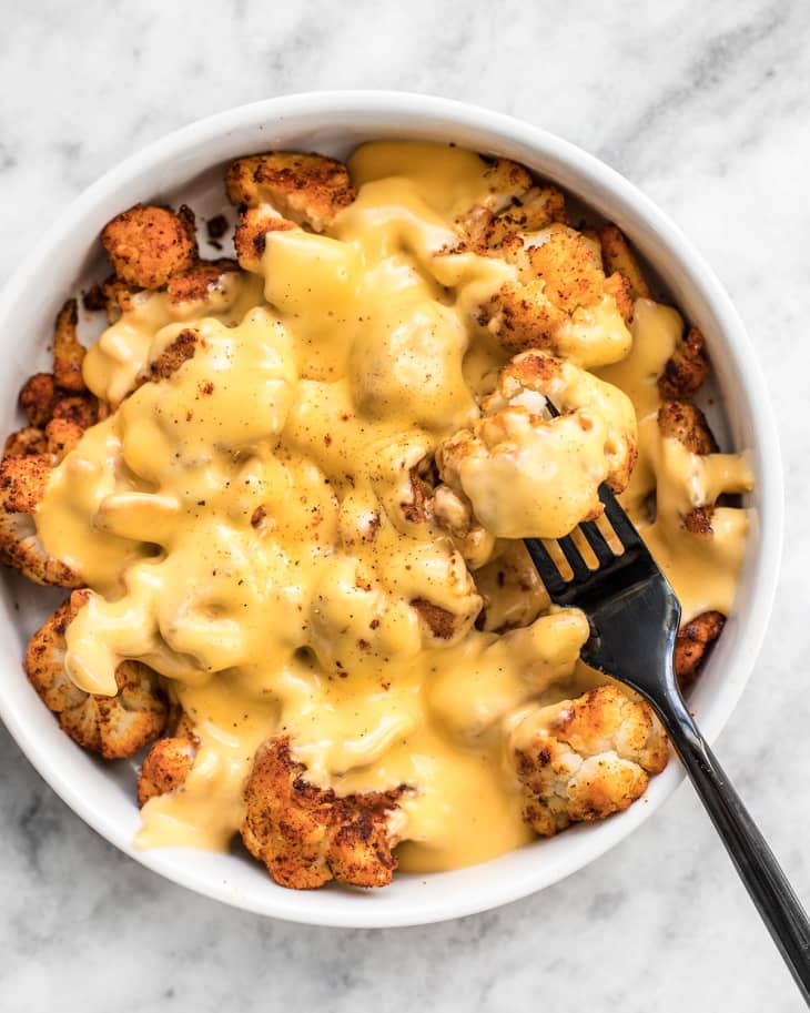Spicy Cauliflower with Cheese Sauce Budget Bytes The Kitchn