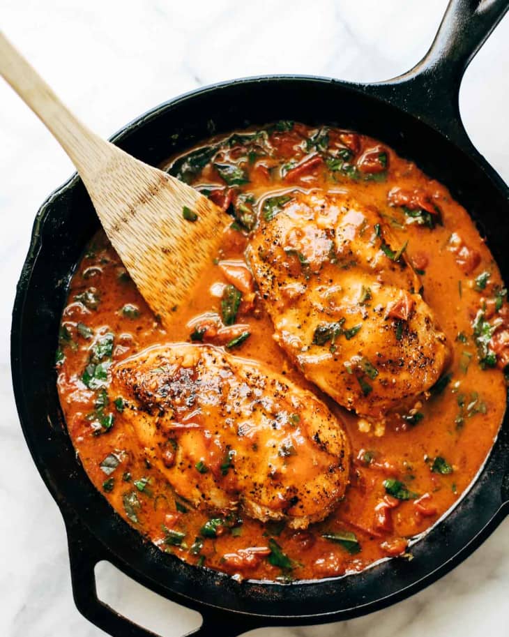 Garlic Chicken with Tomato Butter - Pinch of Yum | The Kitchn