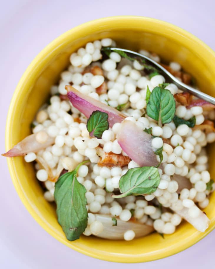 Recipe Pearl Couscous Salad with Mint and Pecans The Kitchn