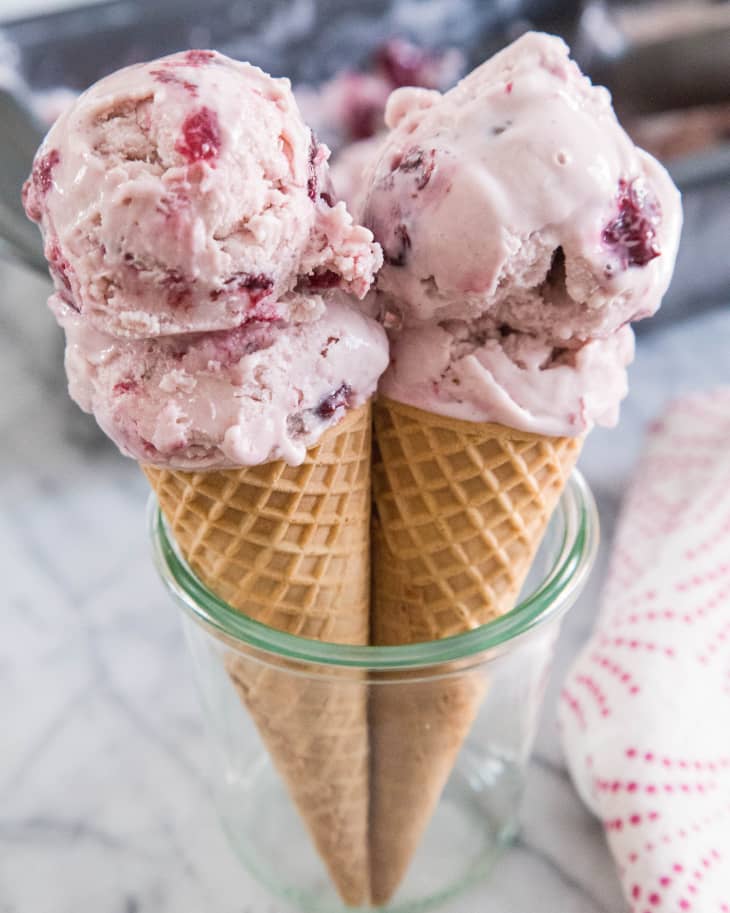 Recipe Sour CherryAlmond Ice Cream with Chocolate Chunks The Kitchn