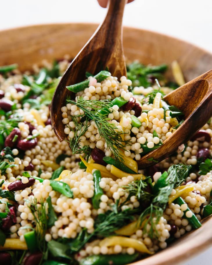 Recipe 3Bean Israeli Couscous Salad The Kitchn