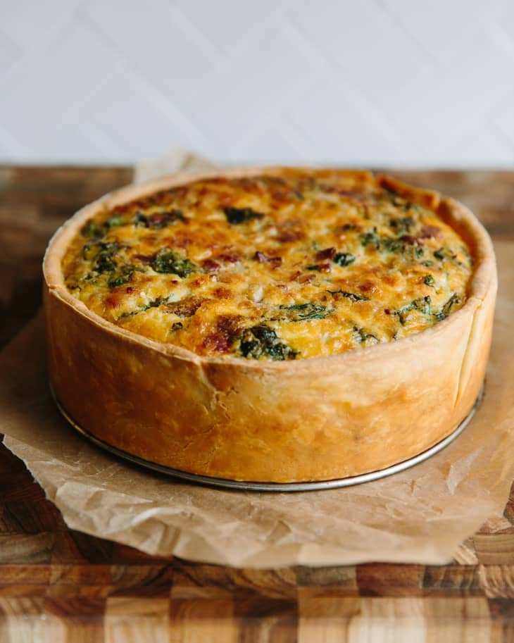 Deep-Dish Quiche Recipe (With Swiss Chard and Bacon) | The Kitchn