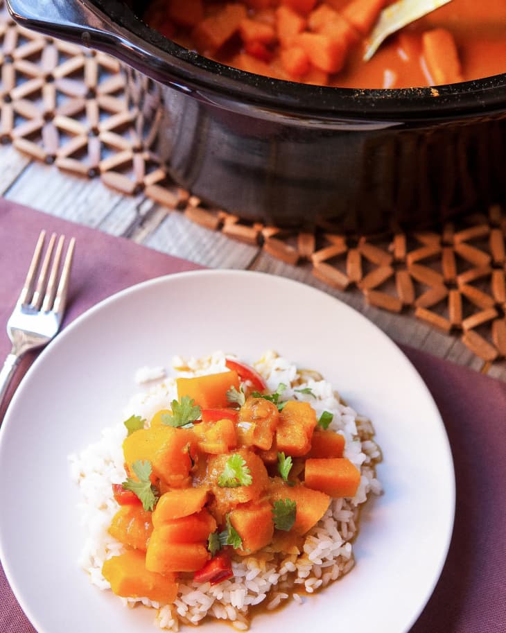 Recipe Slow Cooker Vegan Pumpkin Curry The Kitchn