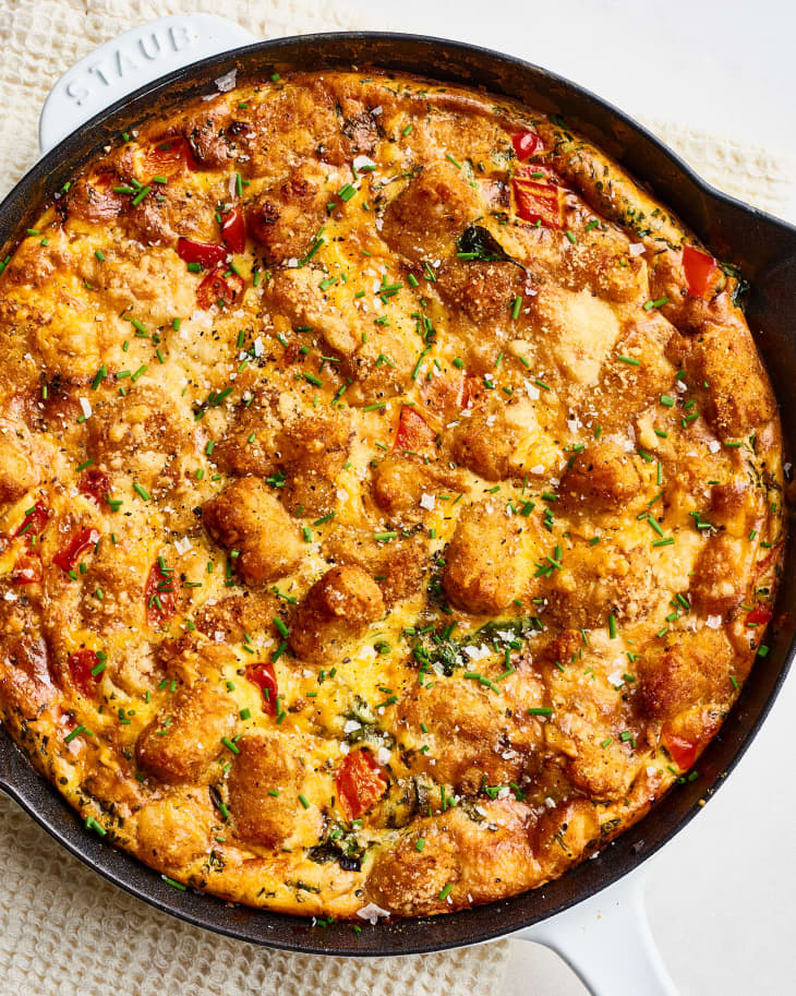 Easy Cheesy Tater Tot Frittata The Kitchn