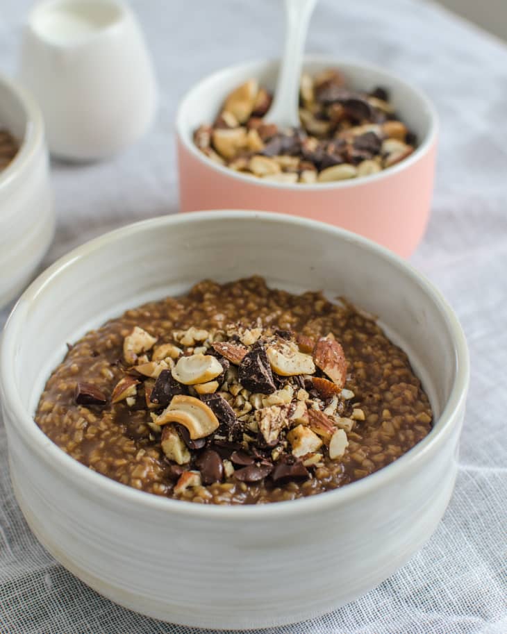 Recipe Mocha Crunch SteelCut Oatmeal The Kitchn