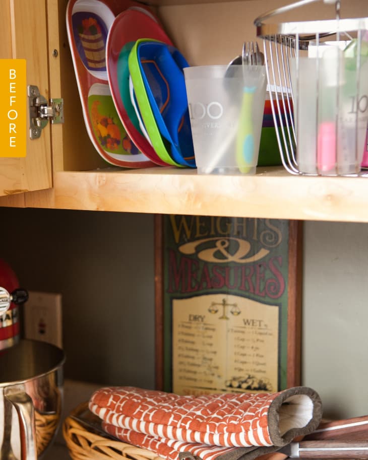 Before After How I Figured Out the Best Way to Store My Kid s Dishes Utensils The Kitchn