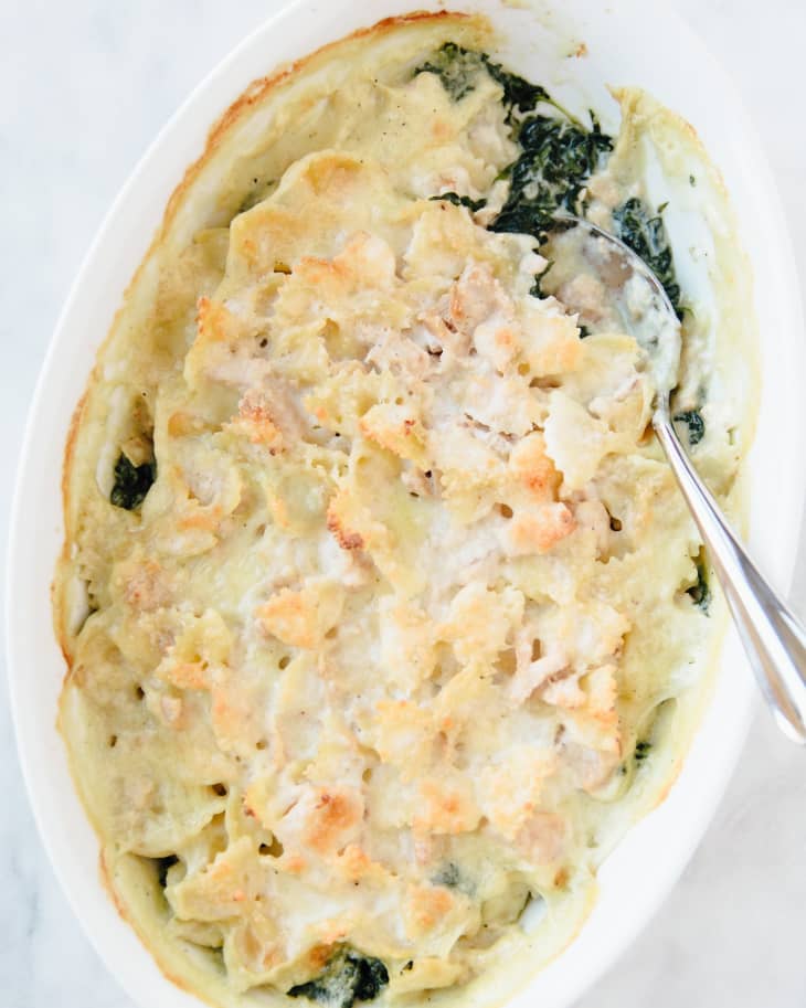 Recipe Jacques Pépin’s Pasta Gratin with Fish and Spinach The Kitchn
