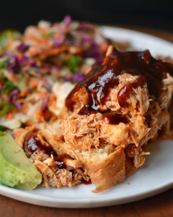 Bbq pulled chicken oven top