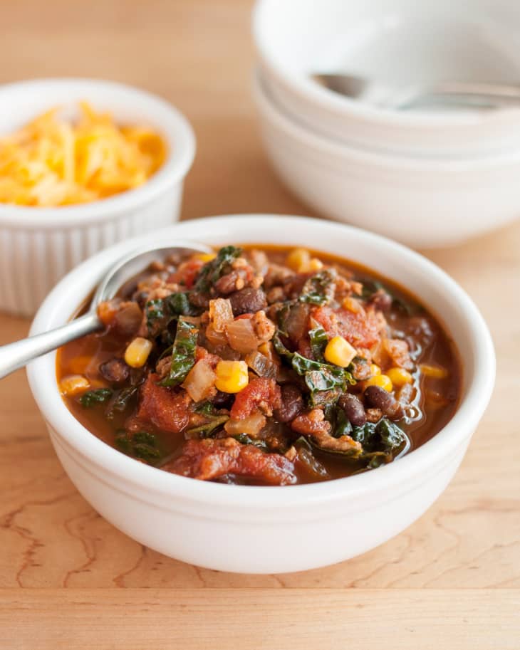 Recipe Easy Turkey Chili with Kale The Kitchn