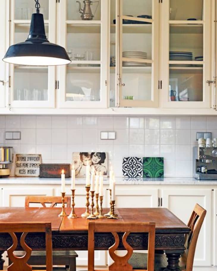 Old wooden top kitchen table
