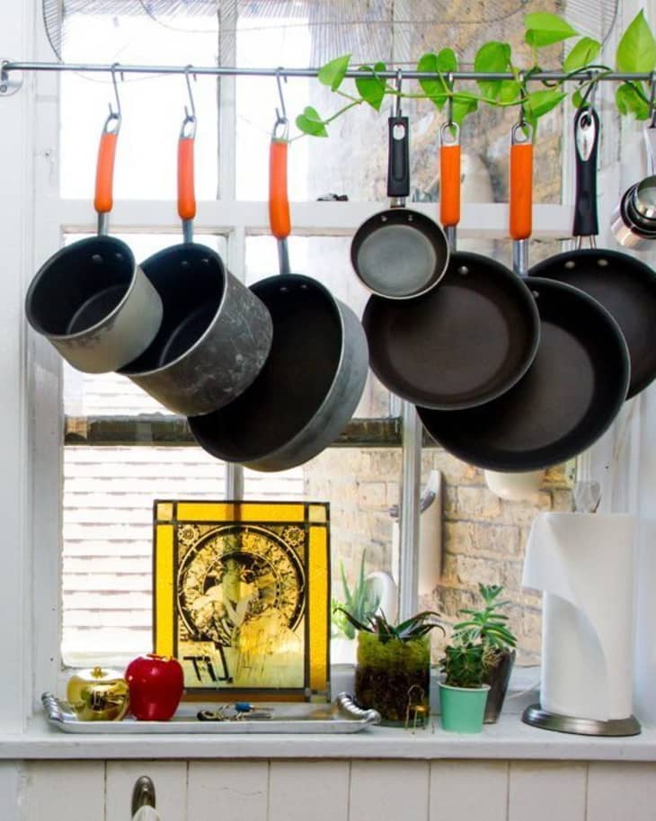 Pots and pans hanging storage 2025