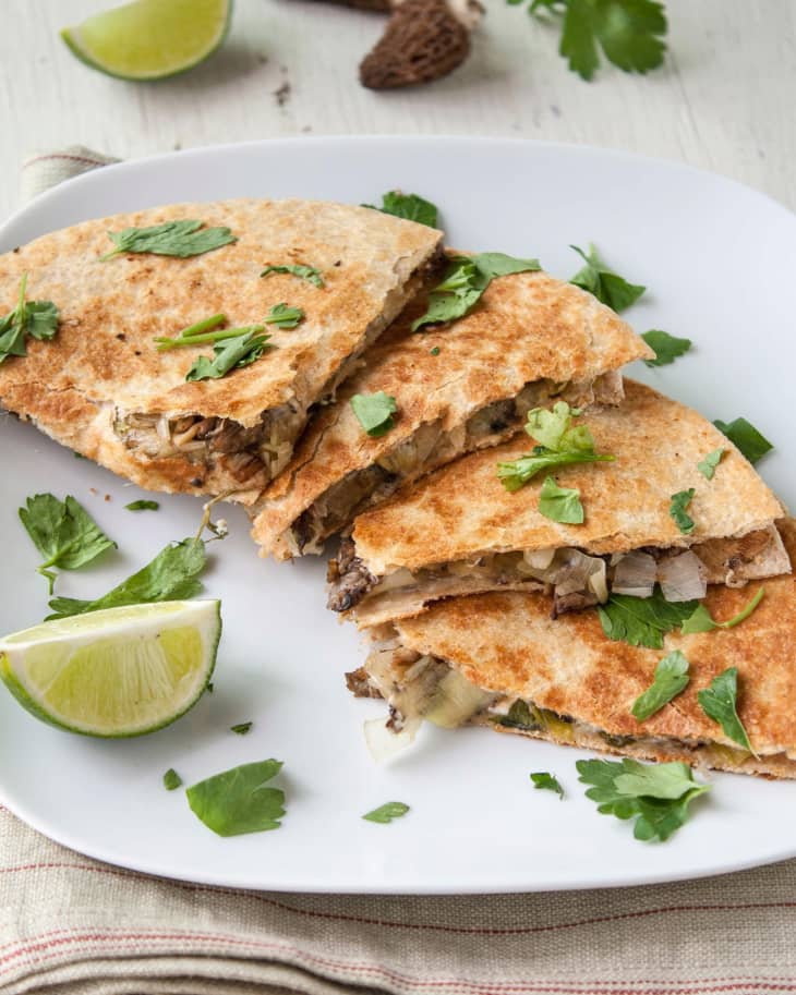 Recipe Morel Mushroom & Leek Quesadillas with Goat Cheese The Kitchn