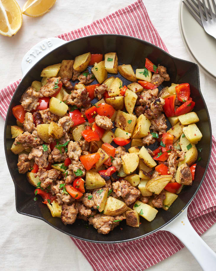 Fried Potatoes and Sausage Skillet Recipe (Stovetop) The Kitchn