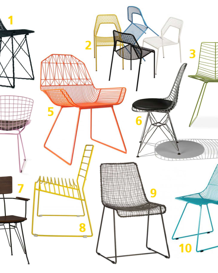 Wire and Metal Mesh Dining Room Chairs The Kitchn