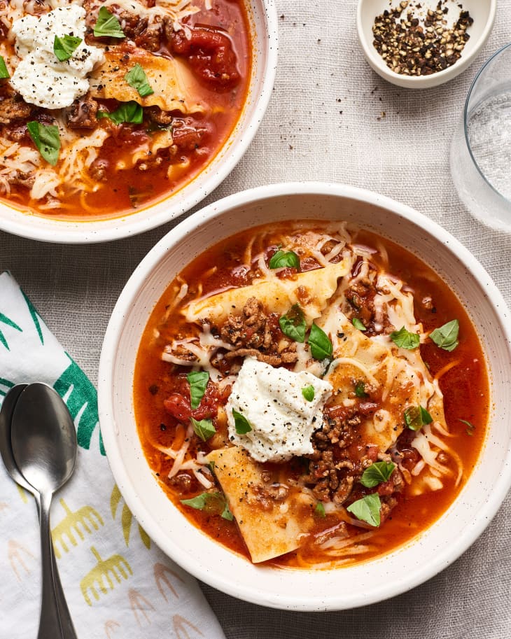 Easy Slow Cooker Lasagna Soup Recipe The Kitchn