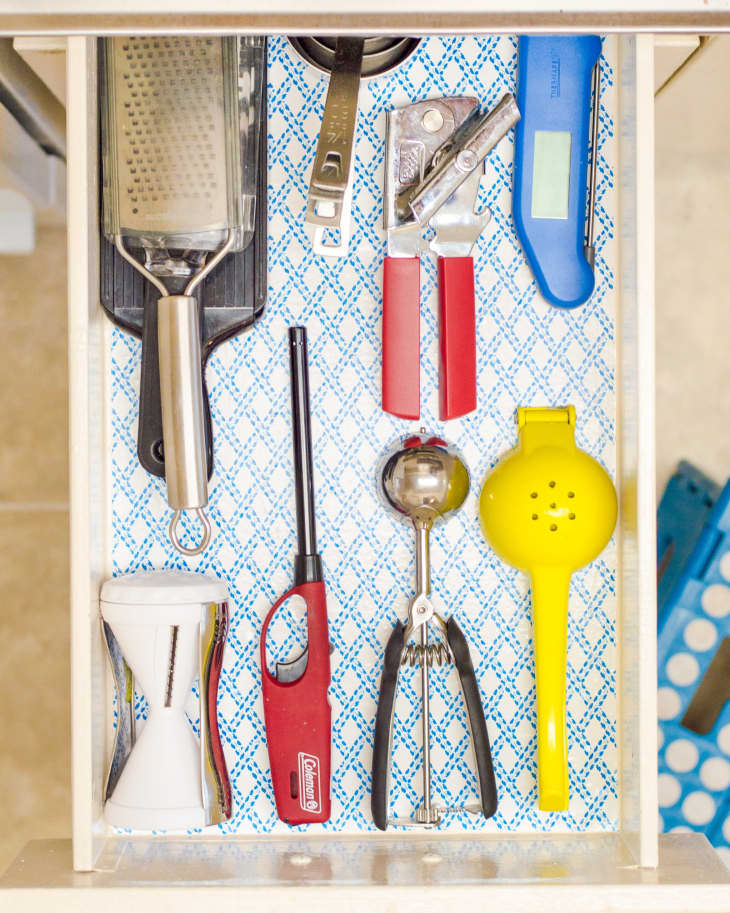 How To Line Kitchen Drawers & Shelves with Cheery Paper The Kitchn