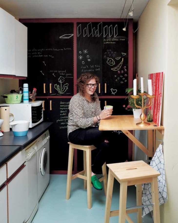 Folding table attached to cheap wall ikea