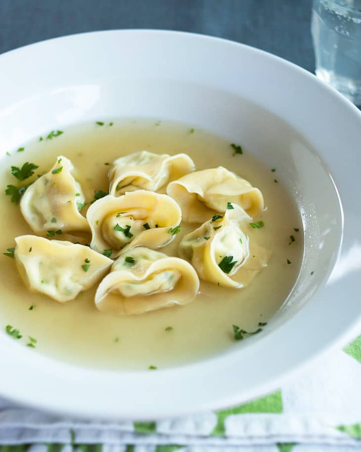 Dinner Party Recipe: Three-Cheese Tortellini in Parmesan Broth | The Kitchn