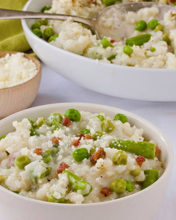 Spring Recipe Baked Risotto with Peas, Asparagus & Pancetta The Kitchn