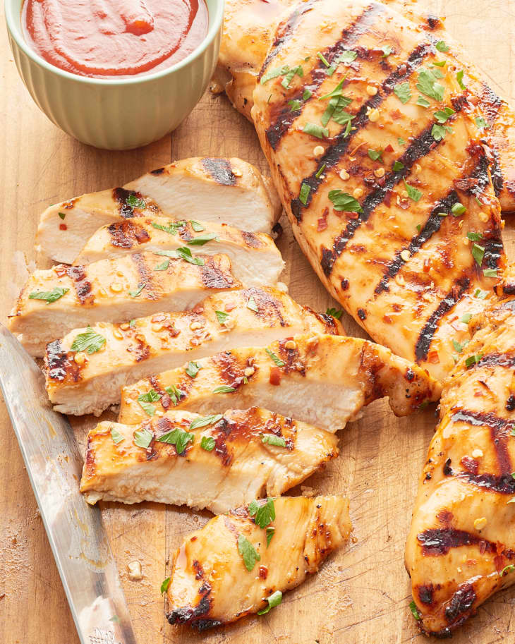 How To Make Juicy Flavorful Grilled Chicken Breast The Kitchn