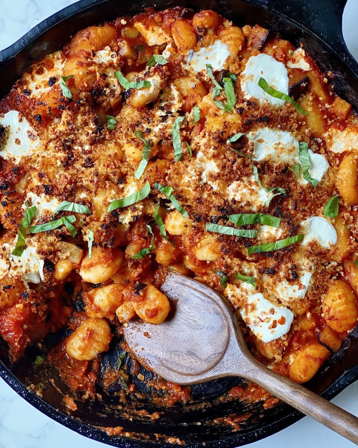 OnePan Eggplant Parmesan Gnocchi Recipe The Kitchn
