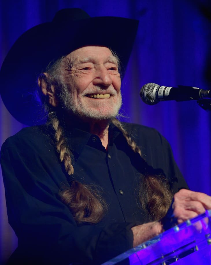 LOS ANGELES, CA - FEBRUARY 06:  Honoree Willie Nelson speaks onstage during the Producers &amp; Engineers Wing 12th annual GRAMMY week event honoring Willie Nelson at Village Studios on February 6, 2019 in Los Angeles, California.  (Photo by Matt Winkelmeyer/Getty Images for The Recording Academy)