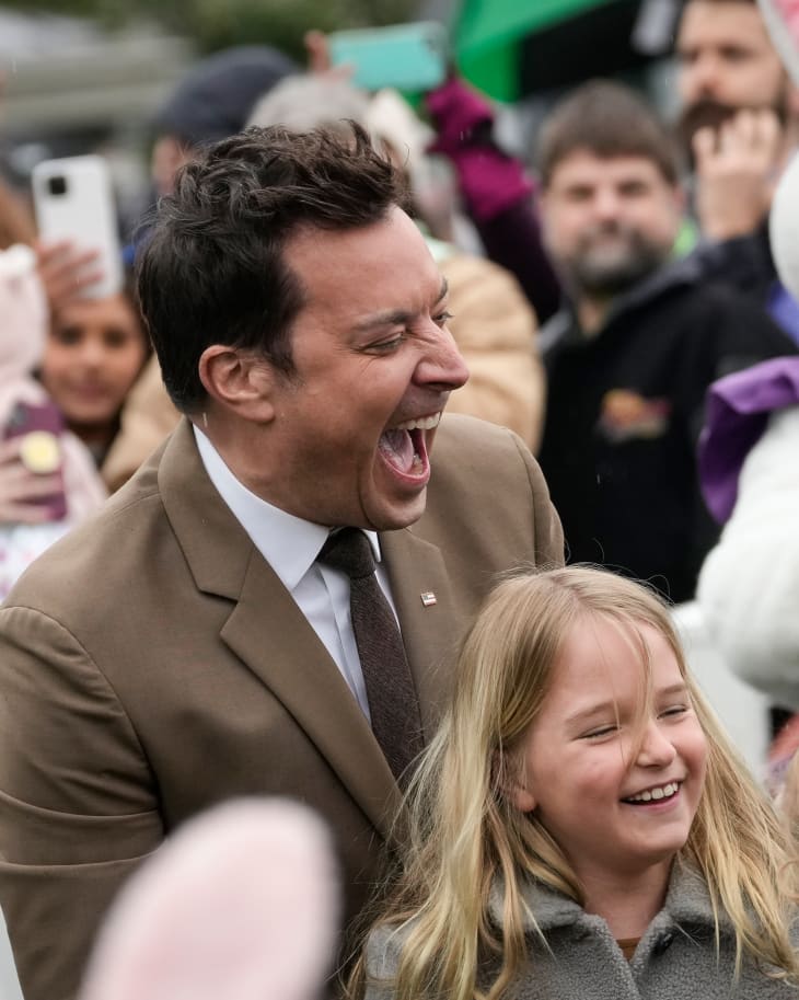 Tonight Show host Jimmy Fallon attends the Easter Egg Roll on the South Lawn of the White House on April 18, 2022 in Washington, DC.