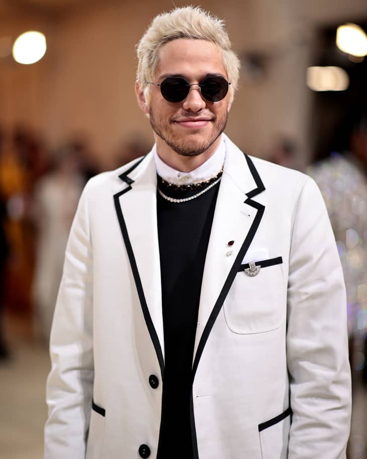 NEW YORK, NEW YORK - SEPTEMBER 13: Pete Davidson attends The 2021 Met Gala Celebrating In America: A Lexicon Of Fashion at Metropolitan Museum of Art on September 13, 2021 in New York City. (Photo by Dimitrios Kambouris/Getty Images for The Met Museum/Vogue )