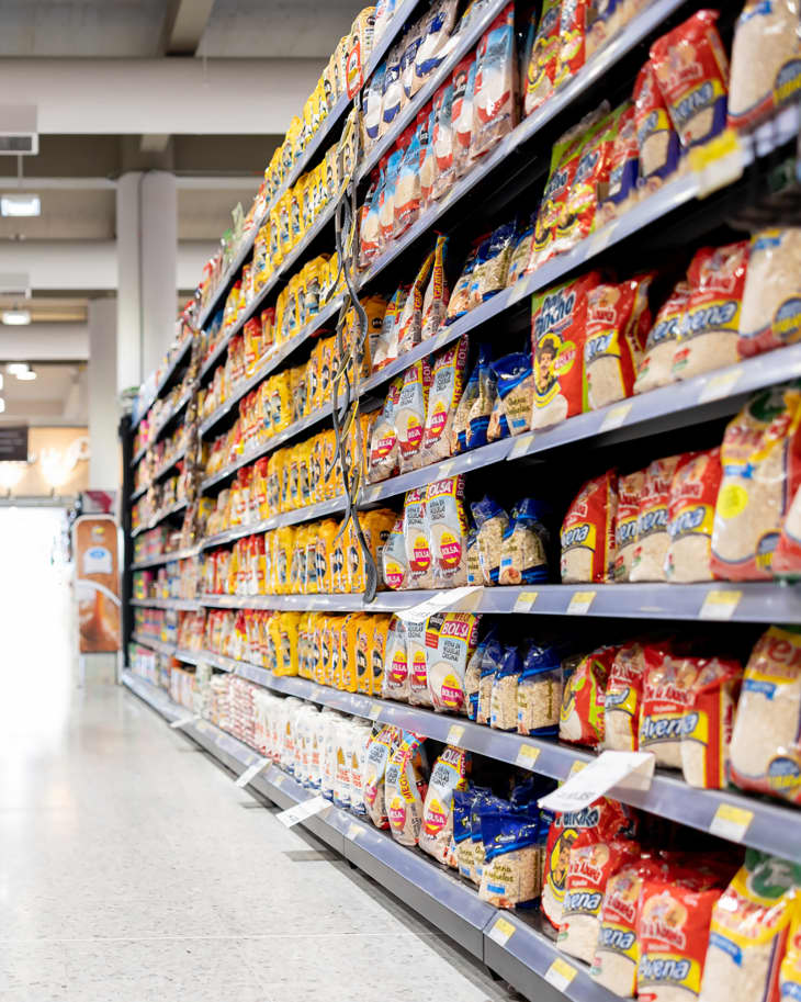 Empty aisle at a supermarket