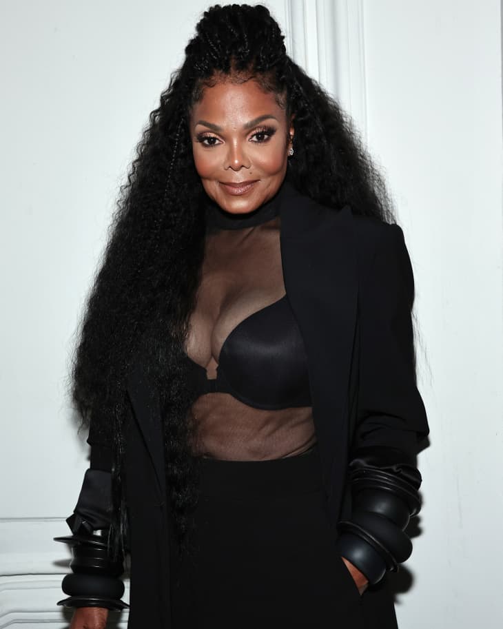 NEW YORK, NEW YORK - SEPTEMBER 07: Janet Jackson poses backstage at the Christian Siriano Spring/Summer 2023 NYFW Show at the Elizabeth Collective on September 07, 2022 in New York City.