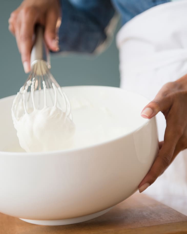 woman whisking cream