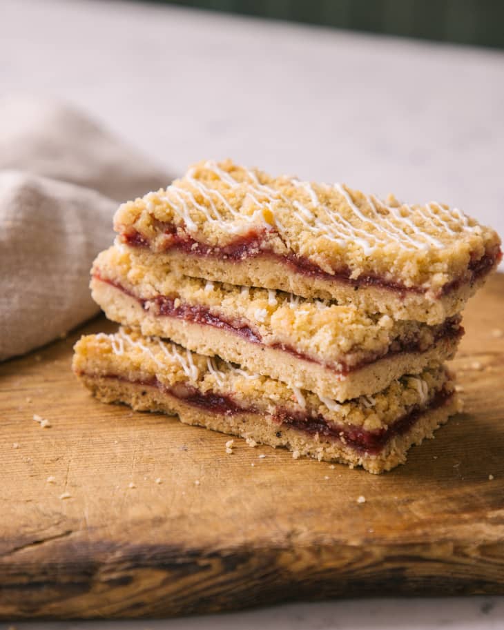 Baked goods on cutting board