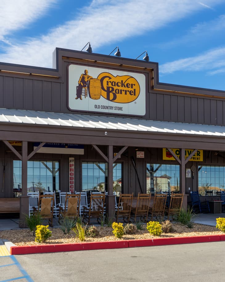 Victorville, CA / USA â€“ February 11, 2020: Cracker Barrel Old Country Store located in Victorville, California, adjacent to Interstate 15.