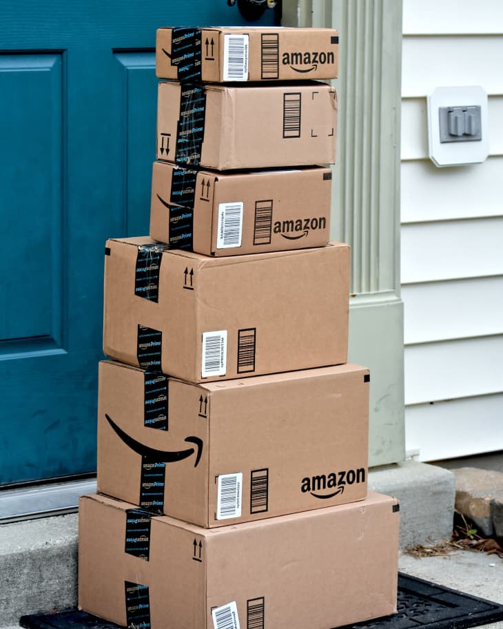 Amazon packages delivered to a home