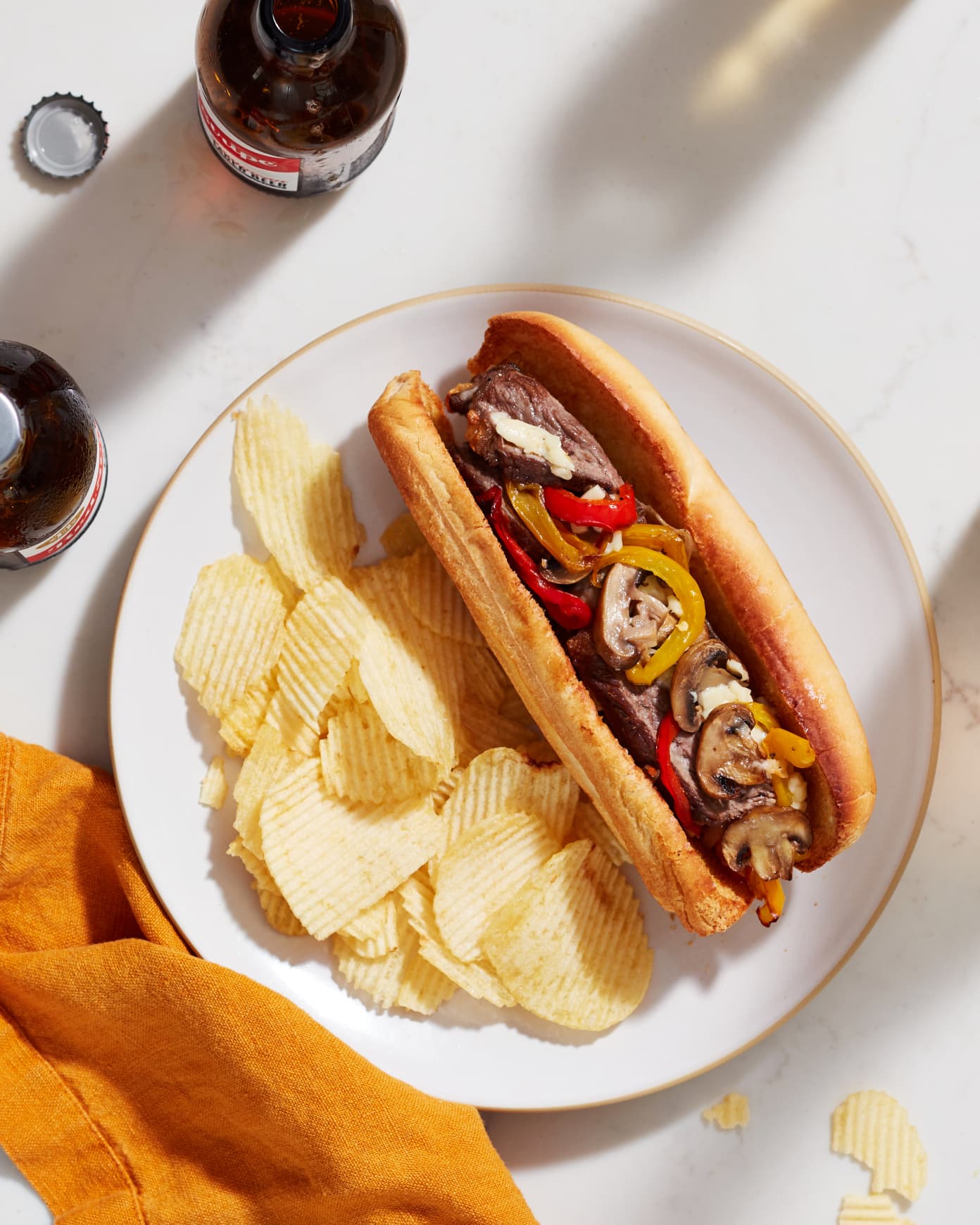 Sheet Pan Philly Cheesesteak Sandwich Recipe (Extra Quick Easy