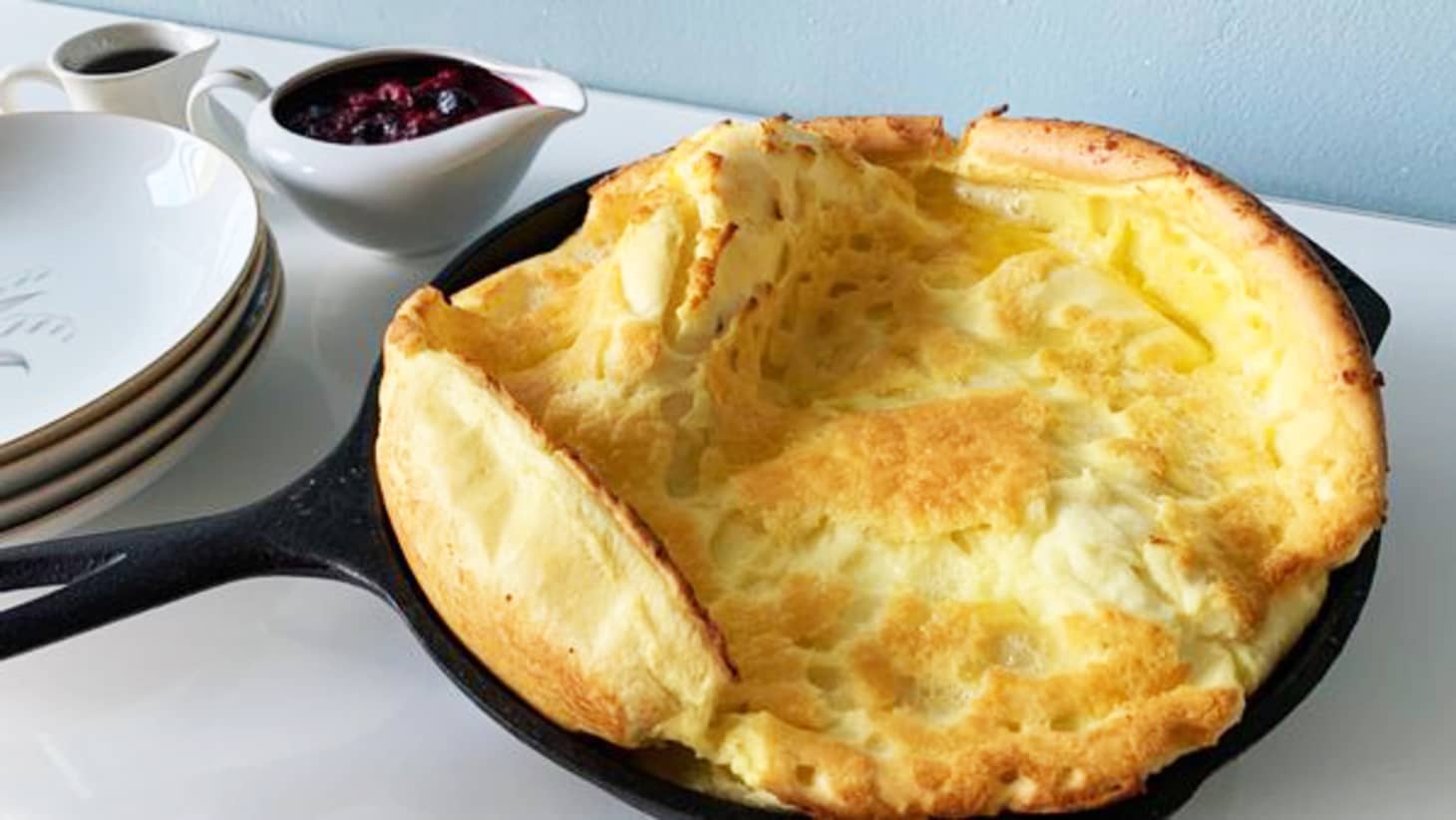 Cast iron skillet pancakes top